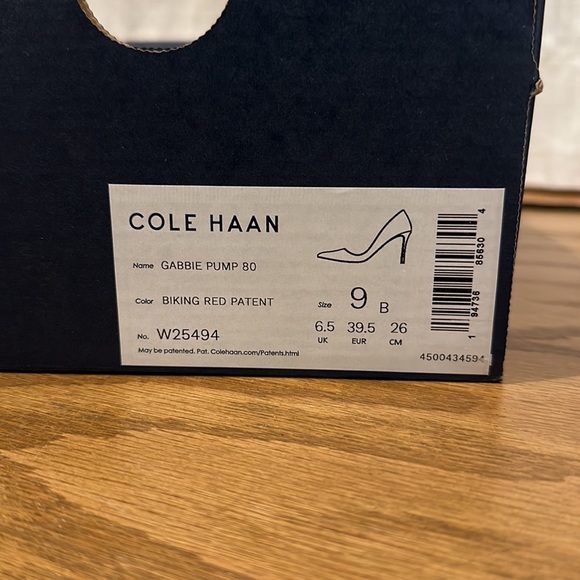 Cole Haan Gabbie Pump 80mm in Biking Red Patent, Size 9 B - Picture 2 of 7